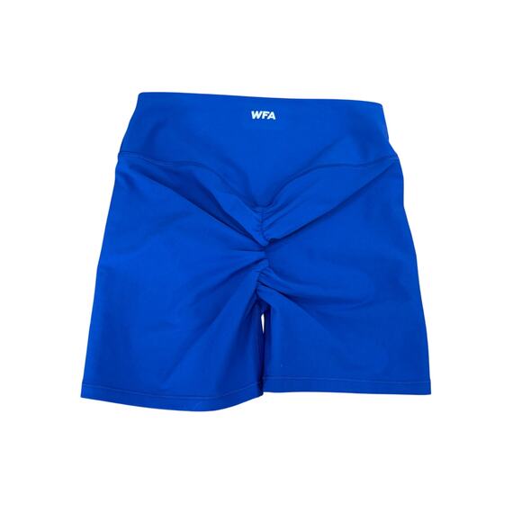 (S) $50 NWT White Fox Boutique Endurance Scrunch High Waisted Shorts in Cobalt - Picture 6 of 7